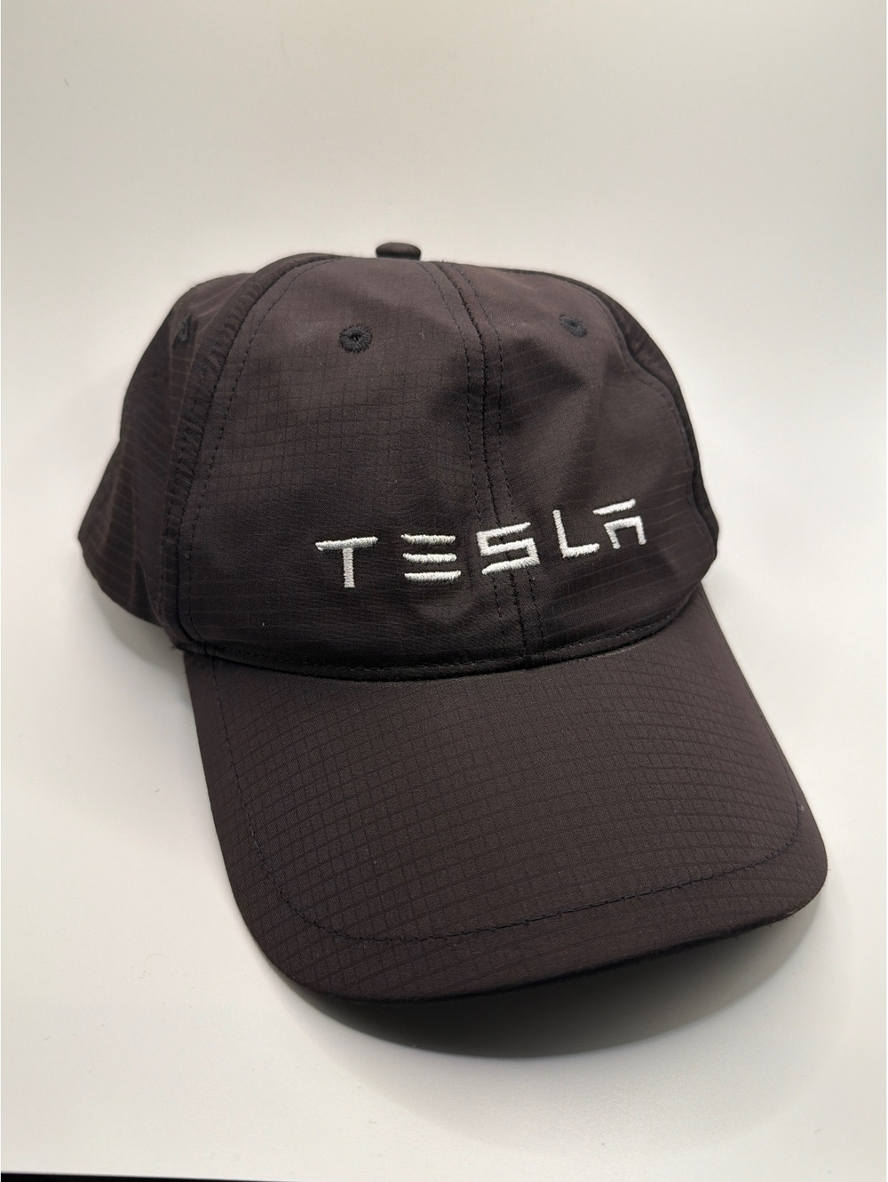 Tesla Black Adjustable Baseball Cap with Embroidered Logo Nylon